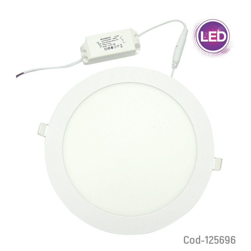 Foco led panel 18 watt, embutido, megabright, luz fria. en caja. - pack de 10 unidades mayorista — imagen 4