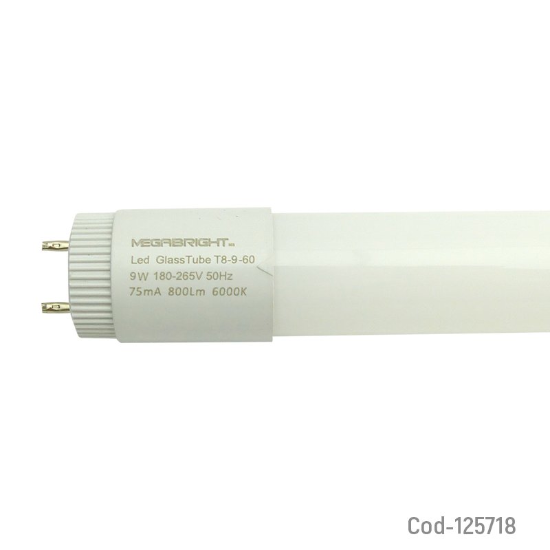 Tubo fluorescente led t-8 corto, megabright 9watt, luz fria. - pack de 10 unidades mayorista — imagen 2