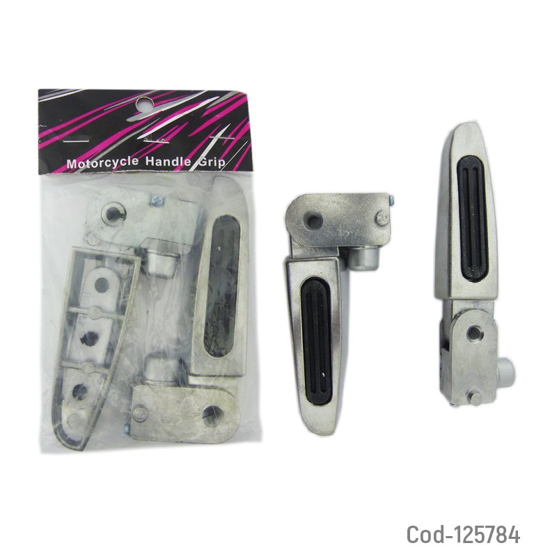 Pedalines para moto, base cromada. el par en bolsa. mayorista — imagen 2