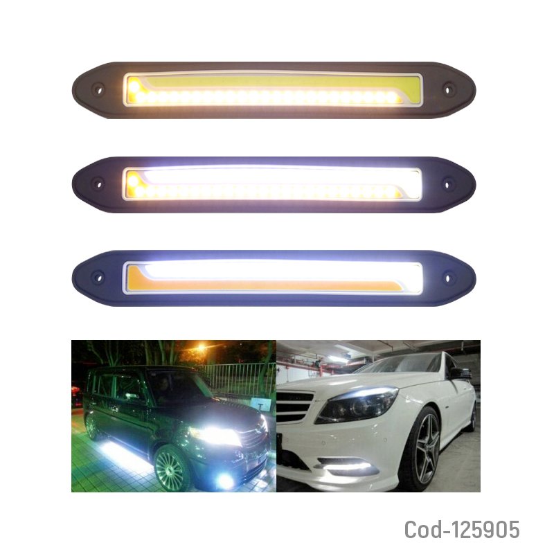 Neblineros led cob flexibles, luz blanca/amarilla, waterproof. set x 2. - pack de 10 unidades mayorista — imagen 2