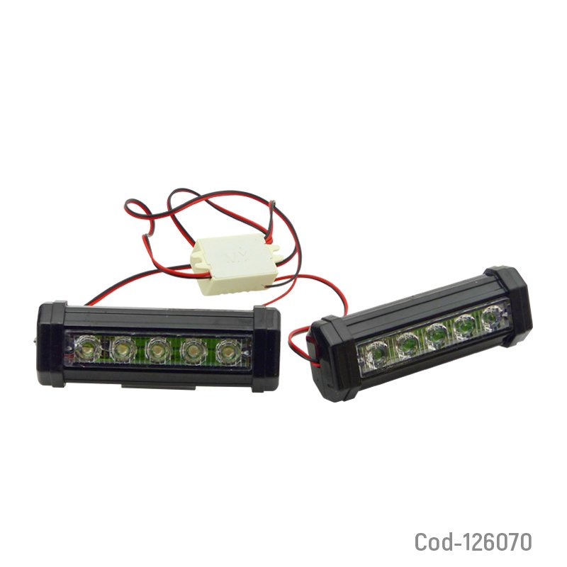 X2 neblineros de 5 led estrobo para moto - pack de 10 unidades mayorista — imagen 2