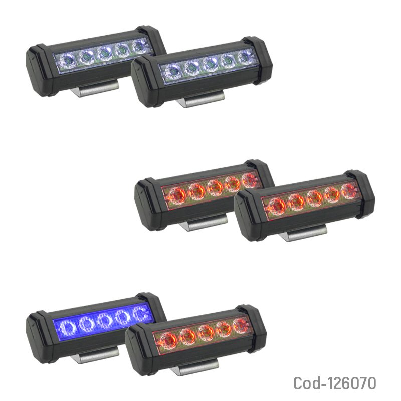 X2 neblineros de 5 led estrobo para moto - pack de 10 unidades mayorista — imagen 3
