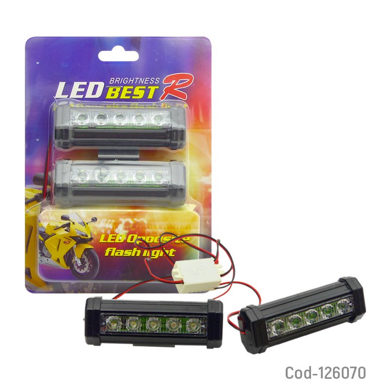 X2 neblineros de 5 led estrobo para moto - pack de 10 unidades mayorista — imagen 4