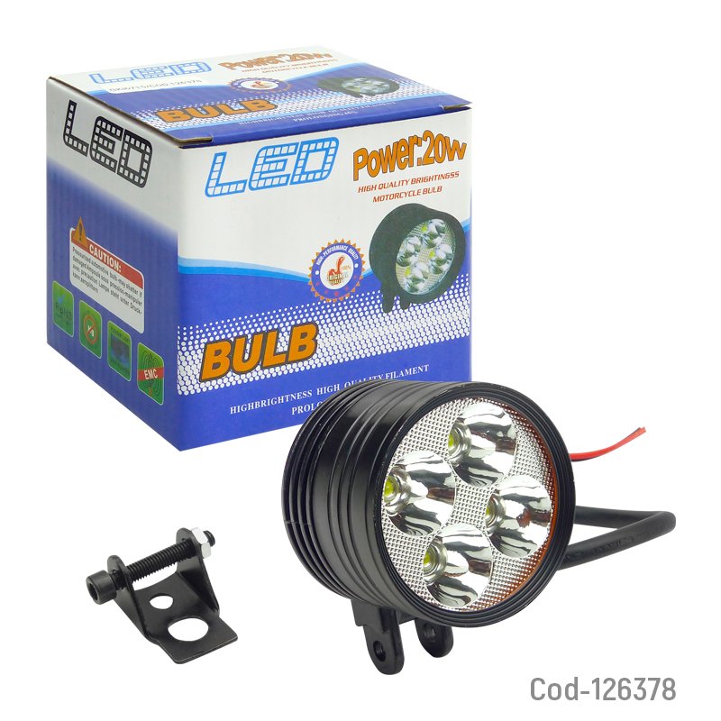 X1 neblinero 4 led para moto, estrobo/fijo, 20watt, 12volt mayorista — imagen 3