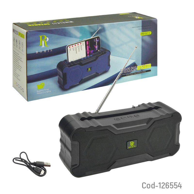 Parlante bluetooth recargable con panel solar, fm/usb/tf/aux mayorista — imagen 5