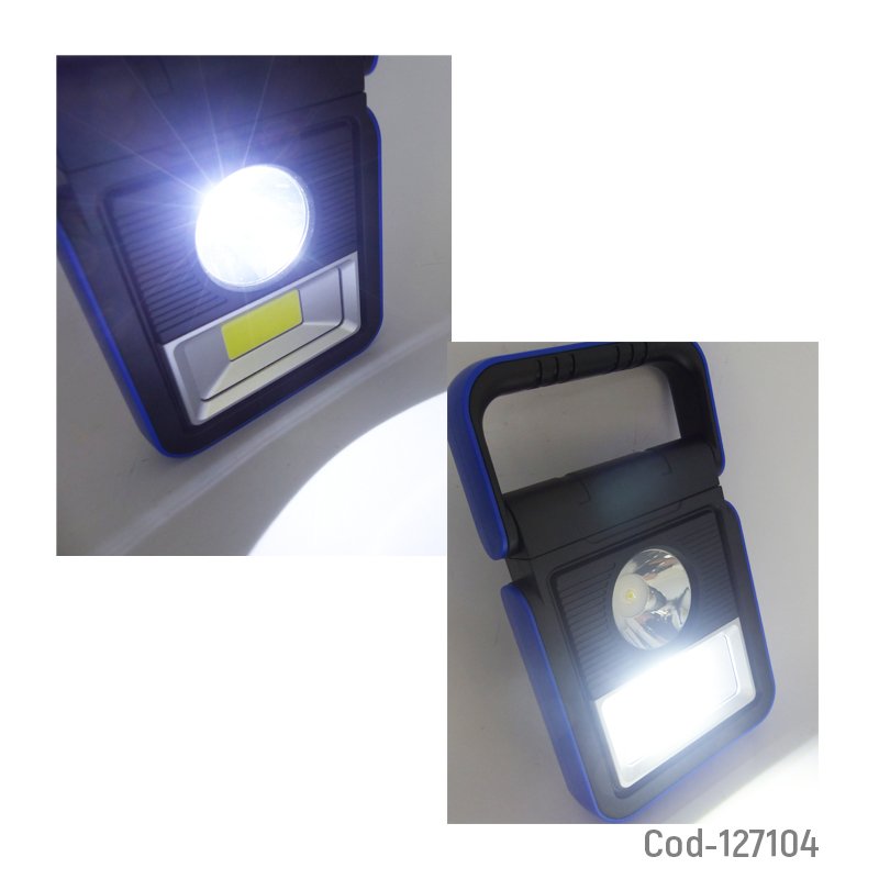 Lampara linterna solar, 1 foco led mini + 1 luz co. mayorista — imagen 2