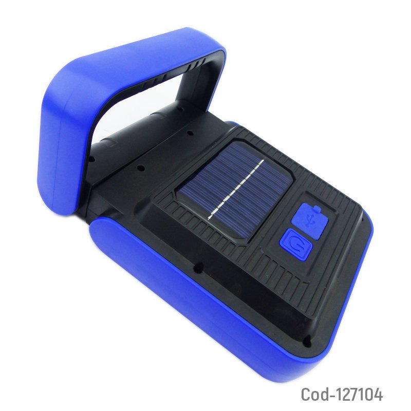 Lampara linterna solar, 1 foco led mini + 1 luz co. mayorista — imagen 3
