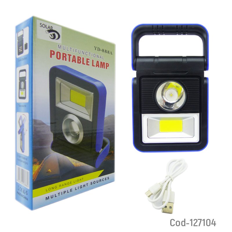 Lampara linterna solar, 1 foco led mini + 1 luz co. mayorista — imagen 5