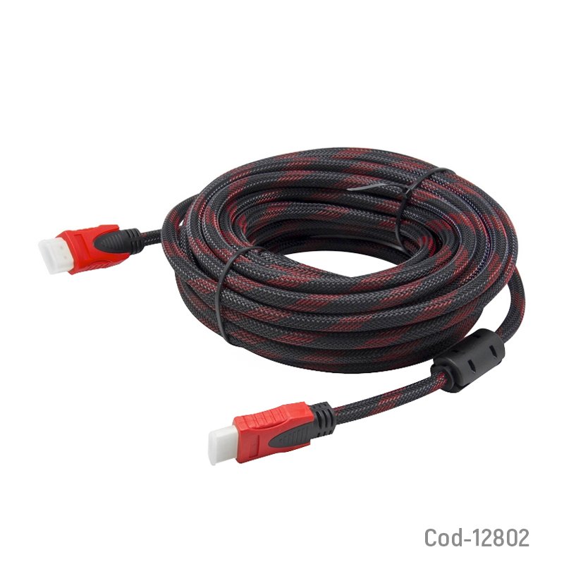 Cable hdmi 10 metros, doble filtro malla, en bolsa. mayorista — imagen 2