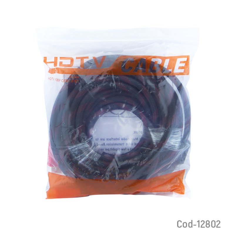 Cable hdmi 10 metros, doble filtro malla, en bolsa. mayorista — imagen 3