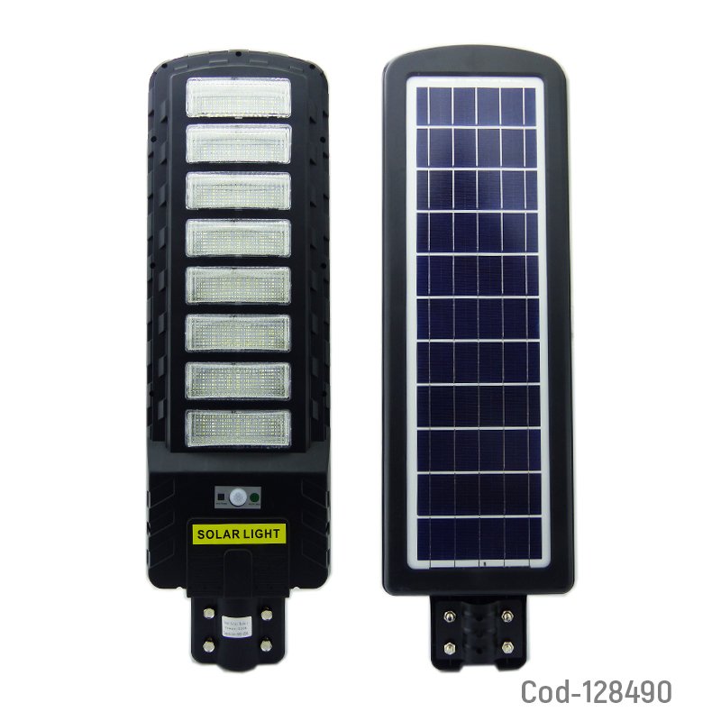 Foco para poste solar led 320watt, 320 led, 8 placas, control remoto. pvc. mayorista — imagen 3
