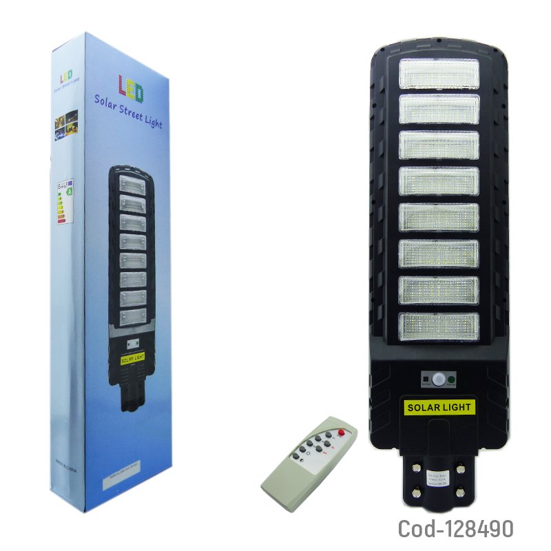Foco para poste solar led 320watt, 320 led, 8 placas, control remoto. pvc. mayorista — imagen 4