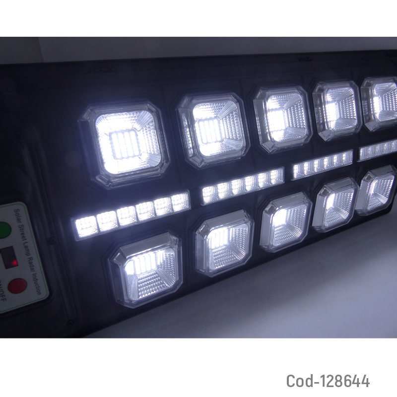Foco para poste solar 400watt, 336 led, 10 placas, control remoto, sensor. pvc. mayorista — imagen 2