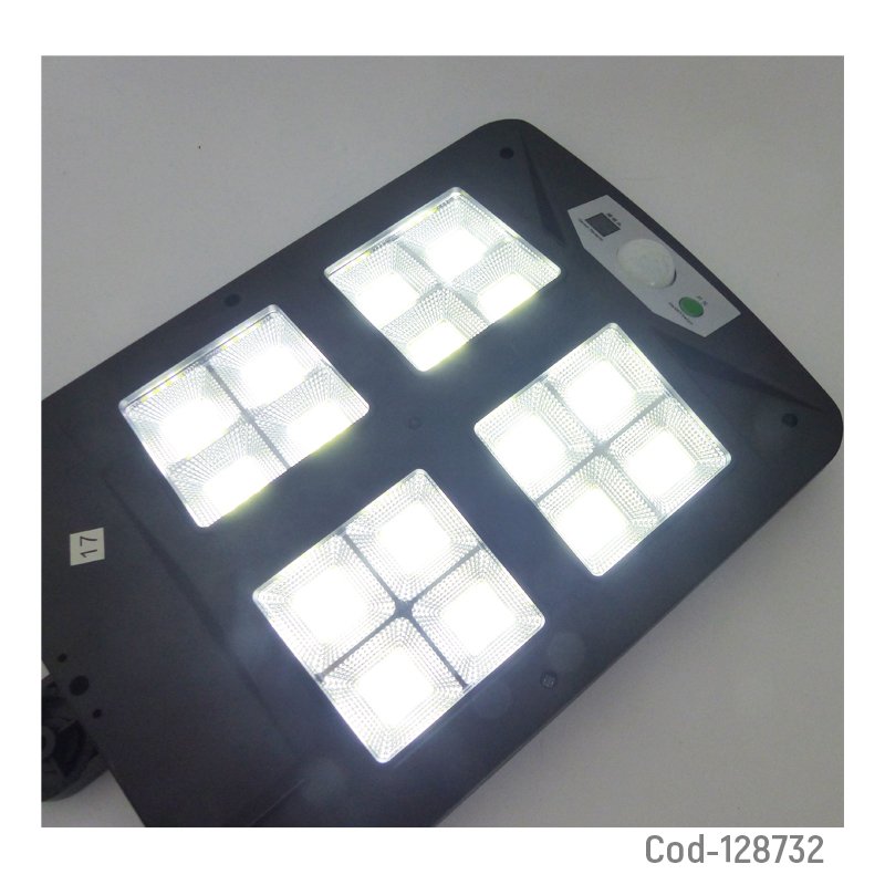 Foco mini solar para pared de16 led cob, pvc, con brazo, sensor y control remoto. en caja. mayorista — imagen 2