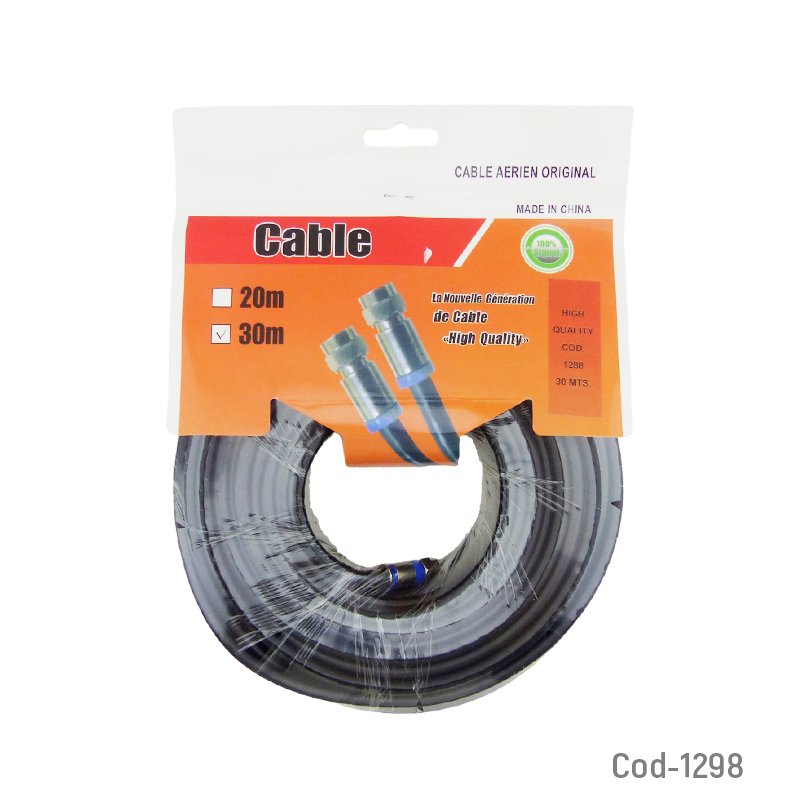 Cable coaxial 30 metros, rg-6 mayorista — imagen 3