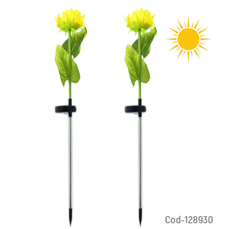 Flor Solar LED Diseño Maravilla, Medida 80Cm, Con Luz Calida. En Caja. 80CM por mayor en Chile