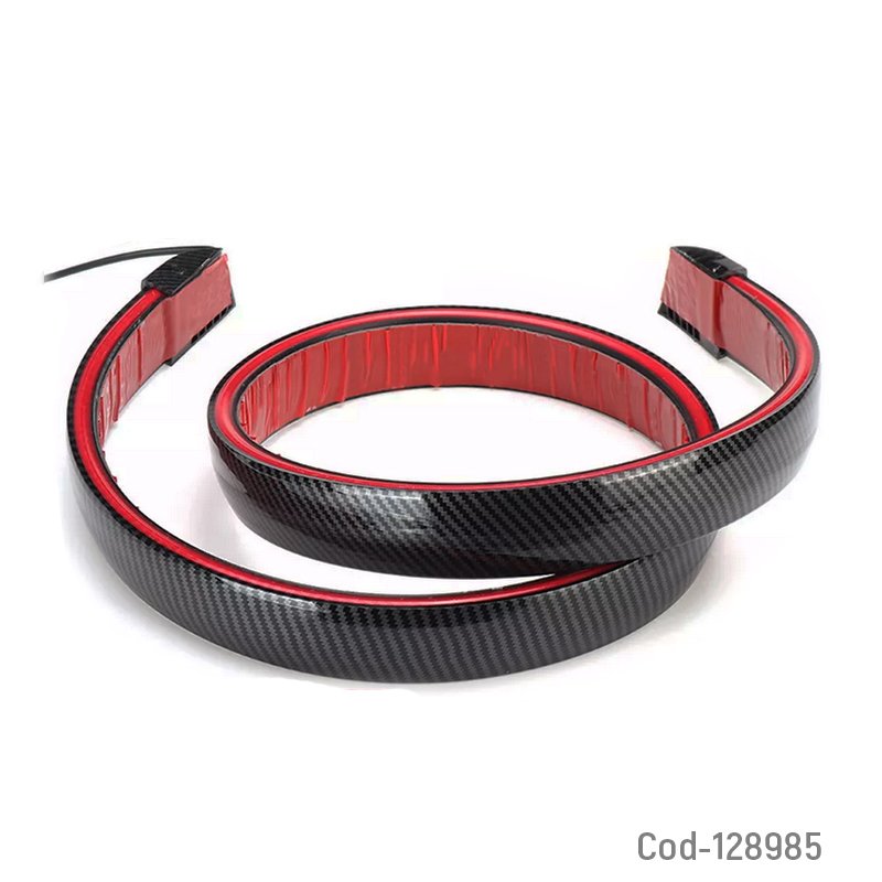 Moldura o spoiler para aleron, con luz led de freno, carbon 1.2 metros de largo. mayorista — imagen 3