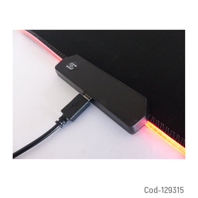 Pad mouse gamer, con luz rgb, medida 30x25cm. usb, en caja. alta calidad. mayorista — imagen 3