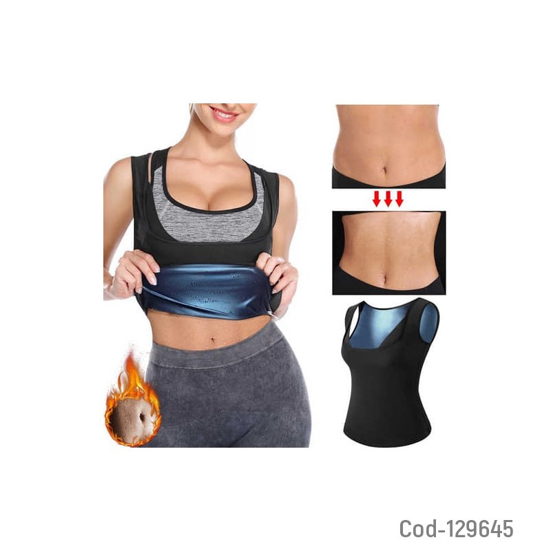 Faja reductora polera mujer, sweat shaper, quemadora de grasas. - pack de 10 unidades mayorista — imagen 2