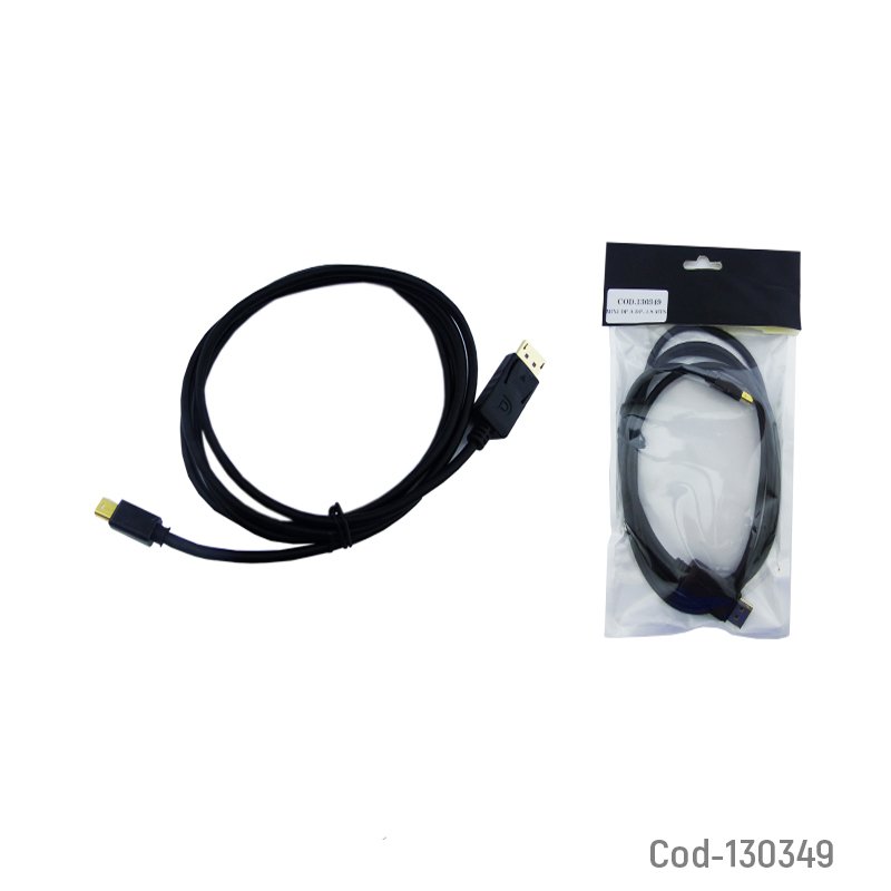 Cable mini displayport a displayport, 1.8 metros, negro. en bolsa. mayorista — imagen 3