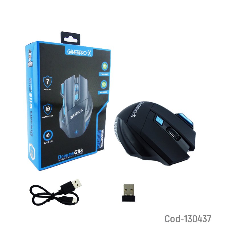 Mouse gamer bluetooth marca dreams g118 recargable luz rgb. mayorista — imagen 4