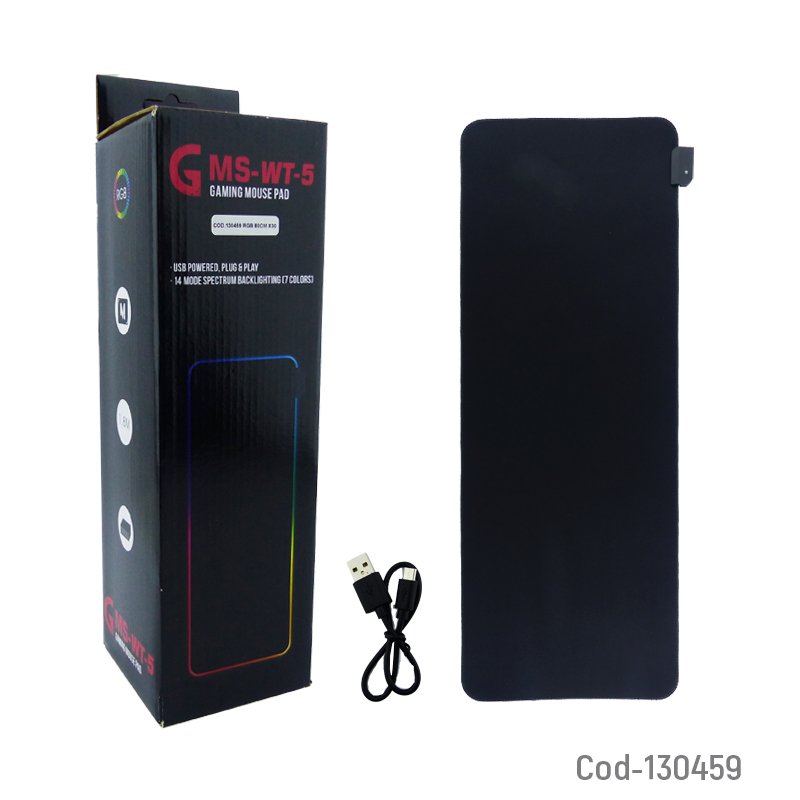 Pad mouse gamer con luz rgb. medidas 80x30cm. usb en caja. mayorista — imagen 3