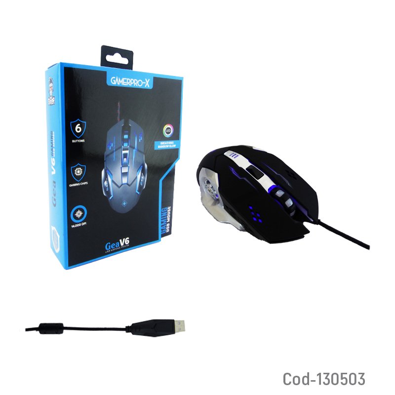 Mouse gamer usb gea v6 gamepro-x 6b mayorista — imagen 3