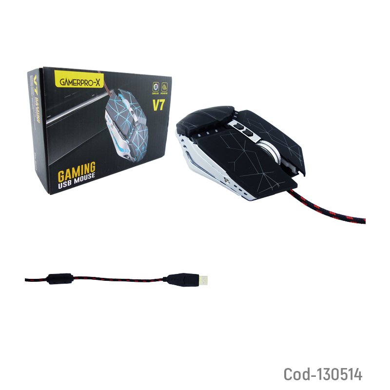 Mouse gamer usb. marca gamepro-x. modelo v7 con luz mayorista — imagen 3