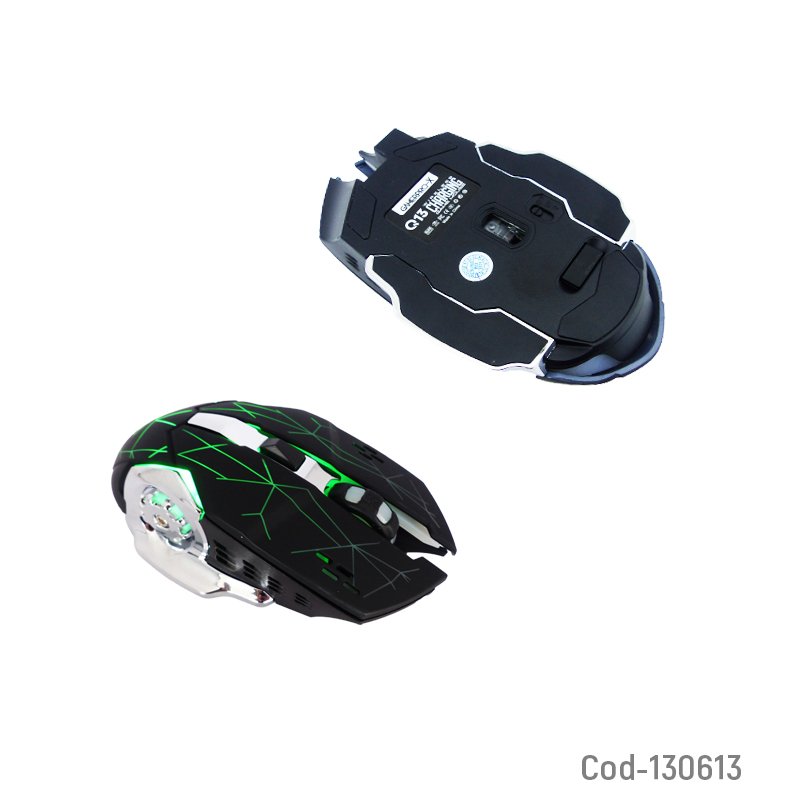 Mouse inalambrico gamer recargable. marca gamepro-x. modelo q13 con iluminacion. mayorista — imagen 3