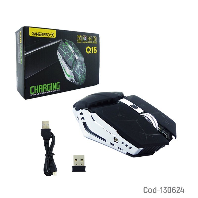 Mouse inalambrico gamer recargable. marca gamepro-x con iluminacion. mayorista — imagen 4