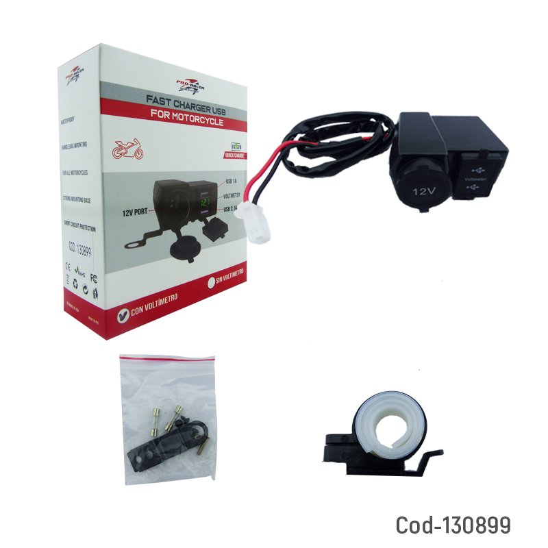 Cargador para moto, 2usb mas encendedor 12v. mayorista — imagen 2