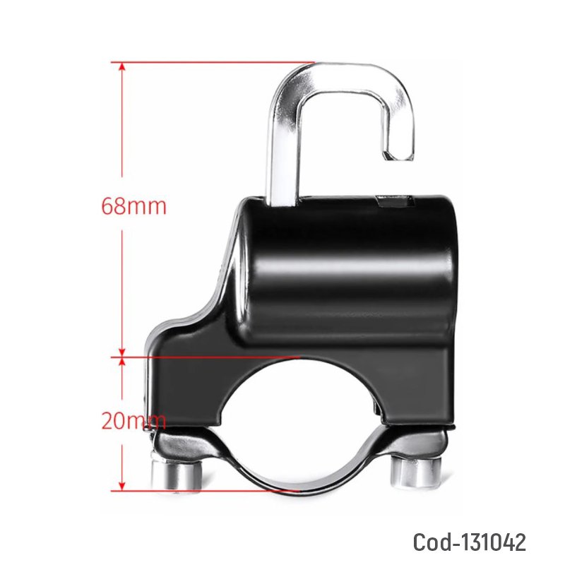 Candado para casco de moto con soporte a manubrio. en caja mayorista — imagen 3