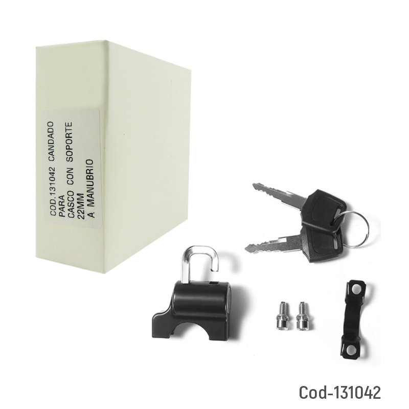 Candado para casco de moto con soporte a manubrio. en caja mayorista — imagen 5