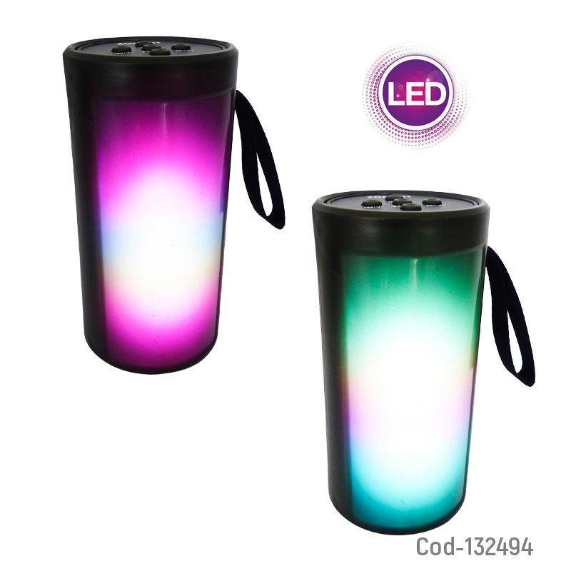 Parlante bluetooth modelo zqs 1201 con usb, tf. recargable con luz. mayorista — imagen 2
