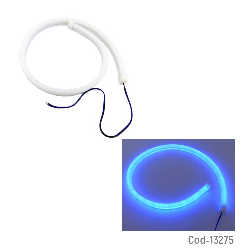 Tira led tipo neon luz azul de 60cm 24volt, ideal camion - pack de 10 unidades mayorista — imagen 2