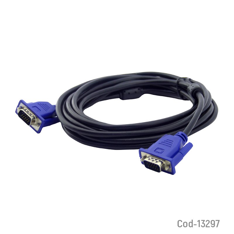 Cable vga-vga azul 5 metros, con filtro. producto en bolsa. - pack de 10 unidades mayorista — imagen 2