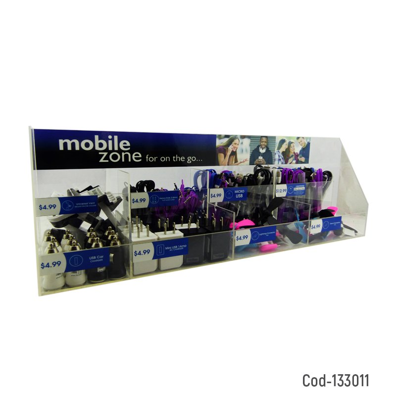 Kit De Exhibidor Con Productos Para Smartphones De 90 Piezas. 56cm x 17.5cm x 21cm por mayor en Chile