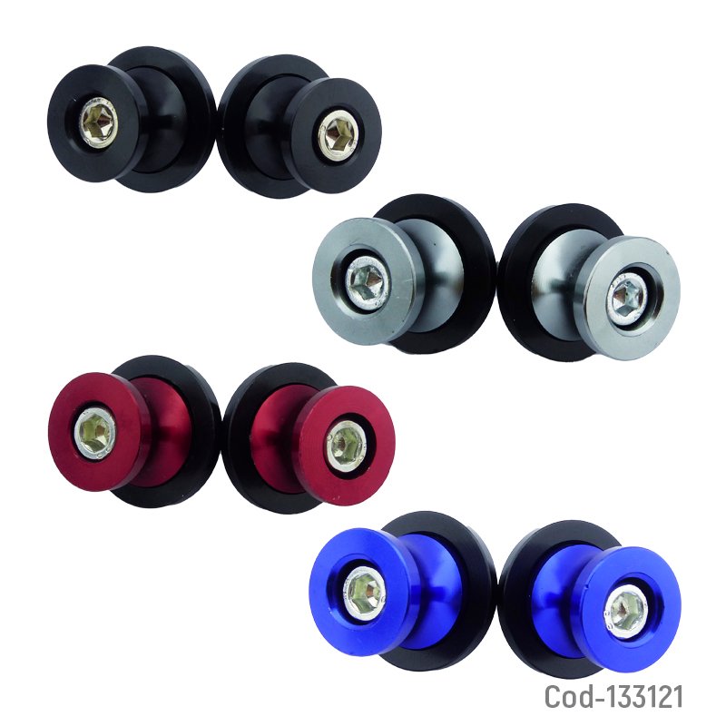 Spools para caballete de moto marca hr de hilo 8mm, set x 2 mayorista — imagen 2
