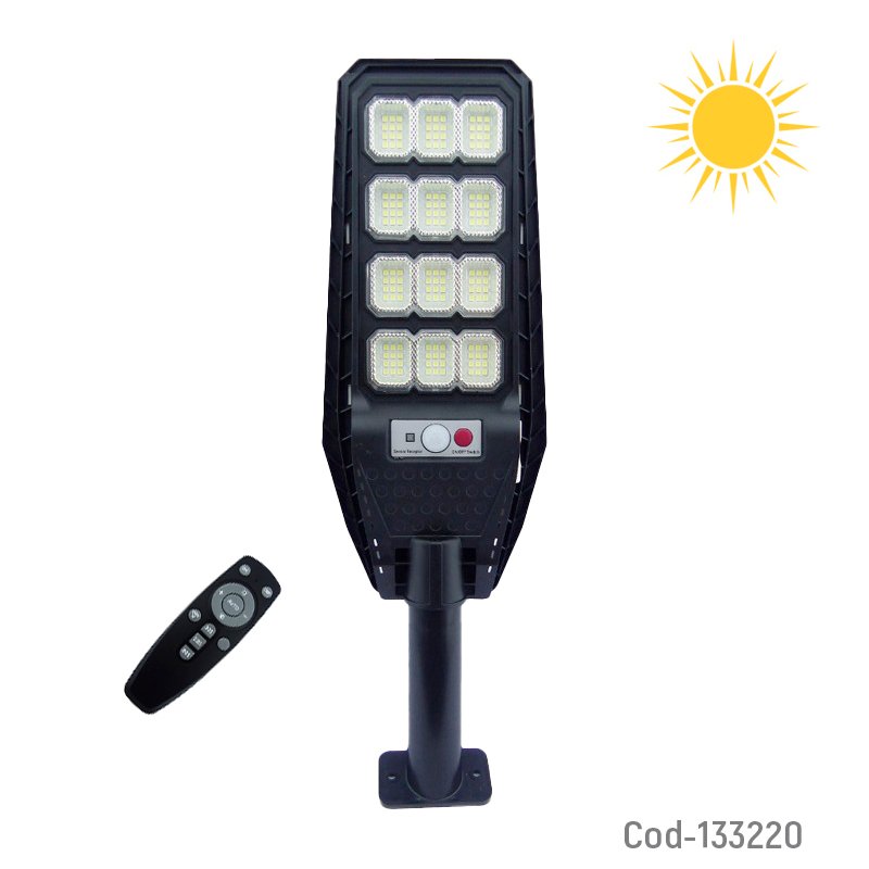 Foco con brazo solar para poste de 200 watt, 144 led en 12 placas y control remoto mayorista — imagen 3
