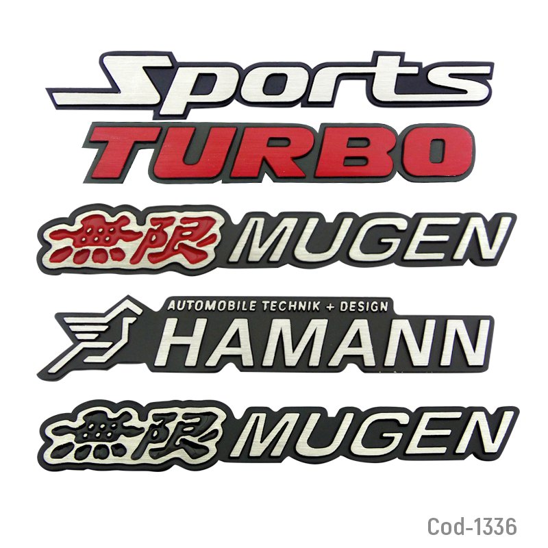 Logo adhesivo, diseños metalicos, para auto - pack de 10 unidades mayorista — imagen 2