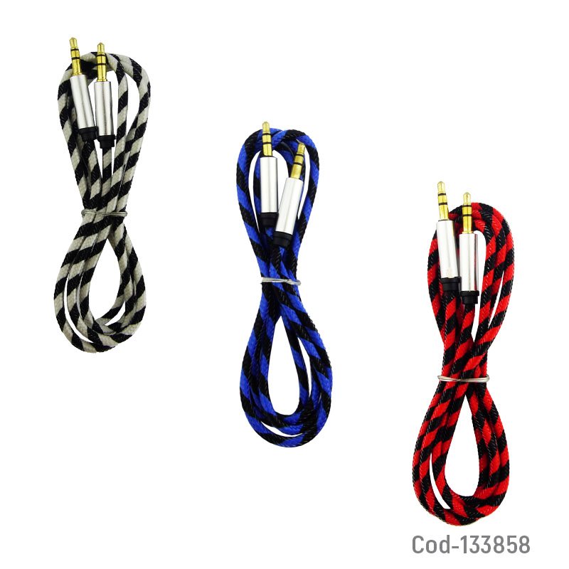 Cable 1 x 1 plug cable soga modelo y-09 grueso conector de metal 3.5 mm - pack de 20 unidades mayorista — imagen 2