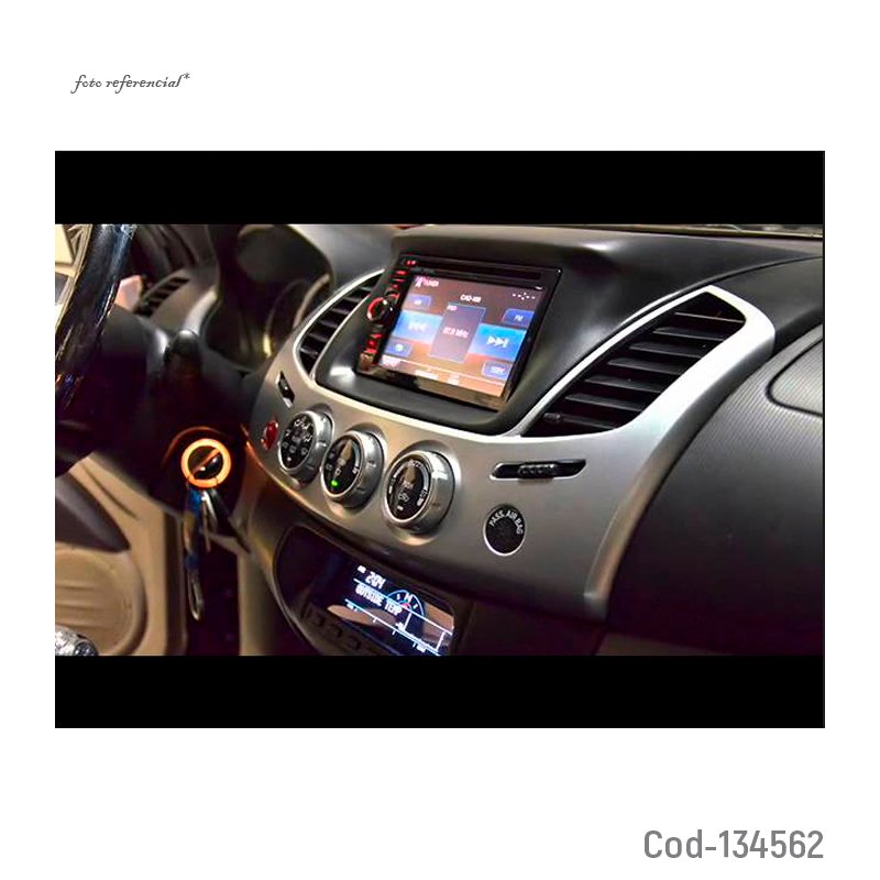 Bisel para radio de auto, compatible con mitsubishi l200/triton, pajero, 9” mayorista — imagen 2