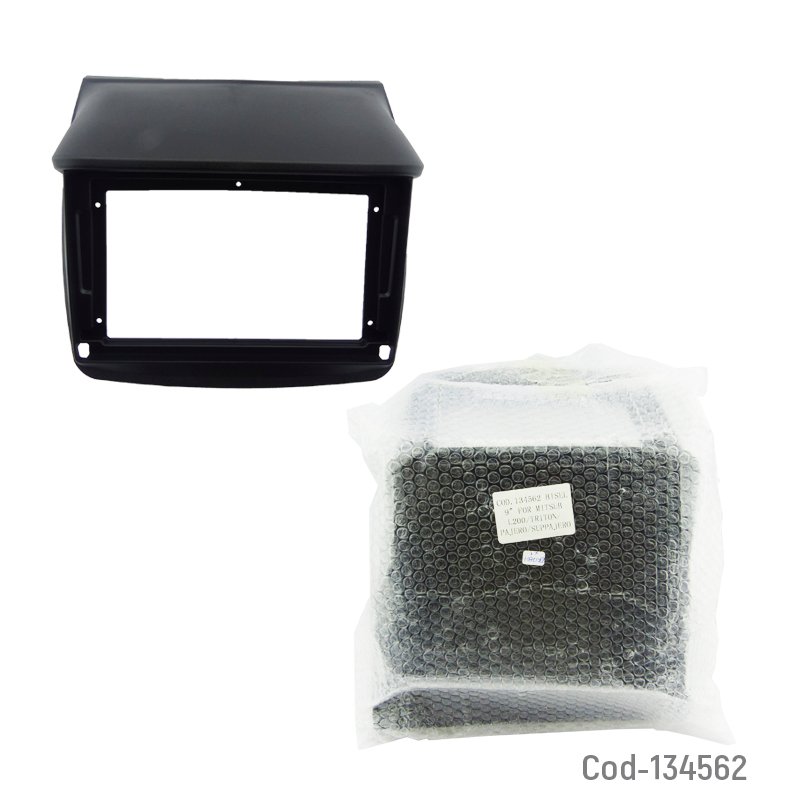 Bisel para radio de auto, compatible con mitsubishi l200/triton, pajero, 9” mayorista — imagen 3