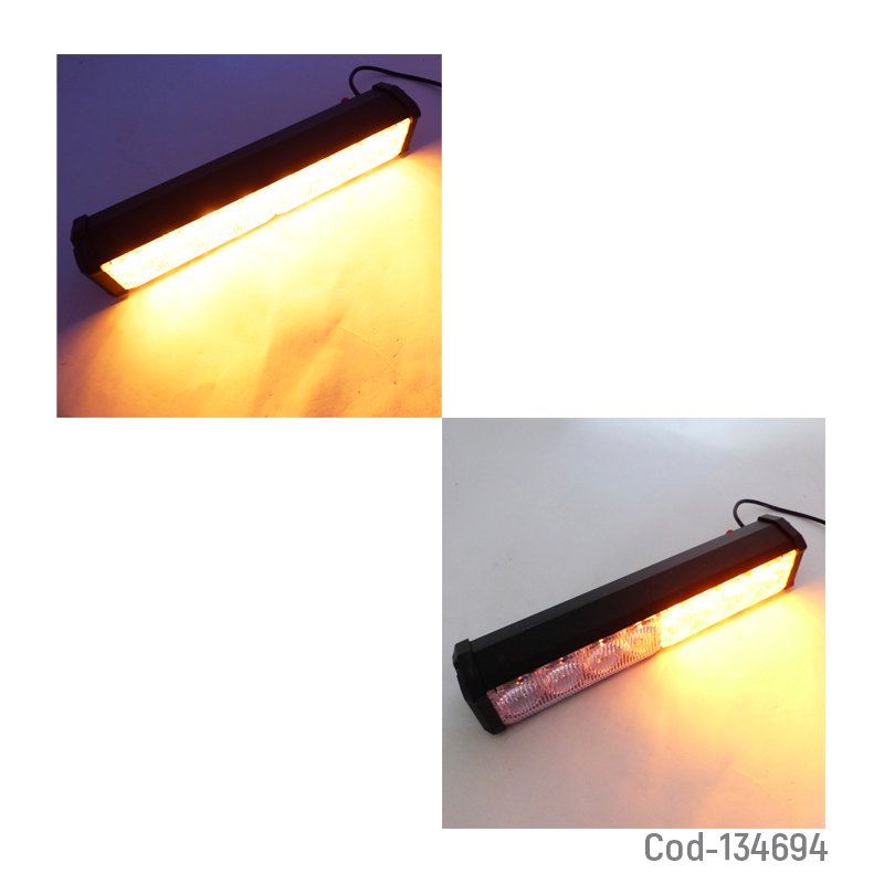 Baliza de 8 led strobo grande, 12 volt color ambar mayorista — imagen 3