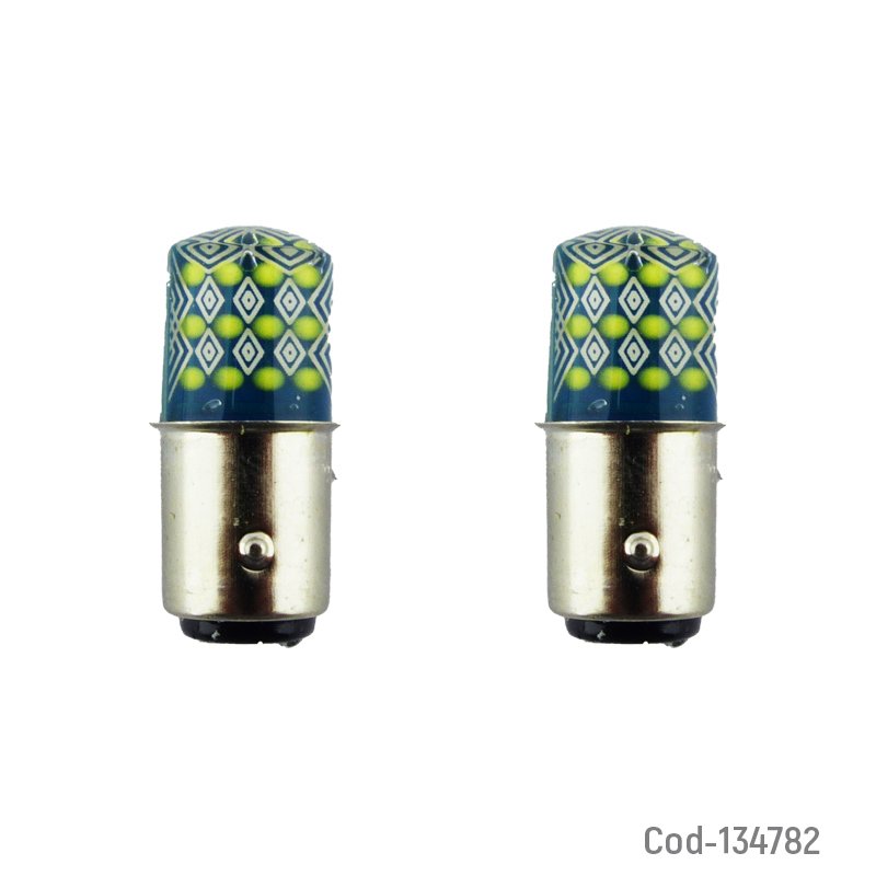 Ampolleta de 24 led, ultra strobo, 12 volt, blanco, doble contacto, dezzer. set x 2. - pack de 10 unidades mayorista — imagen 3