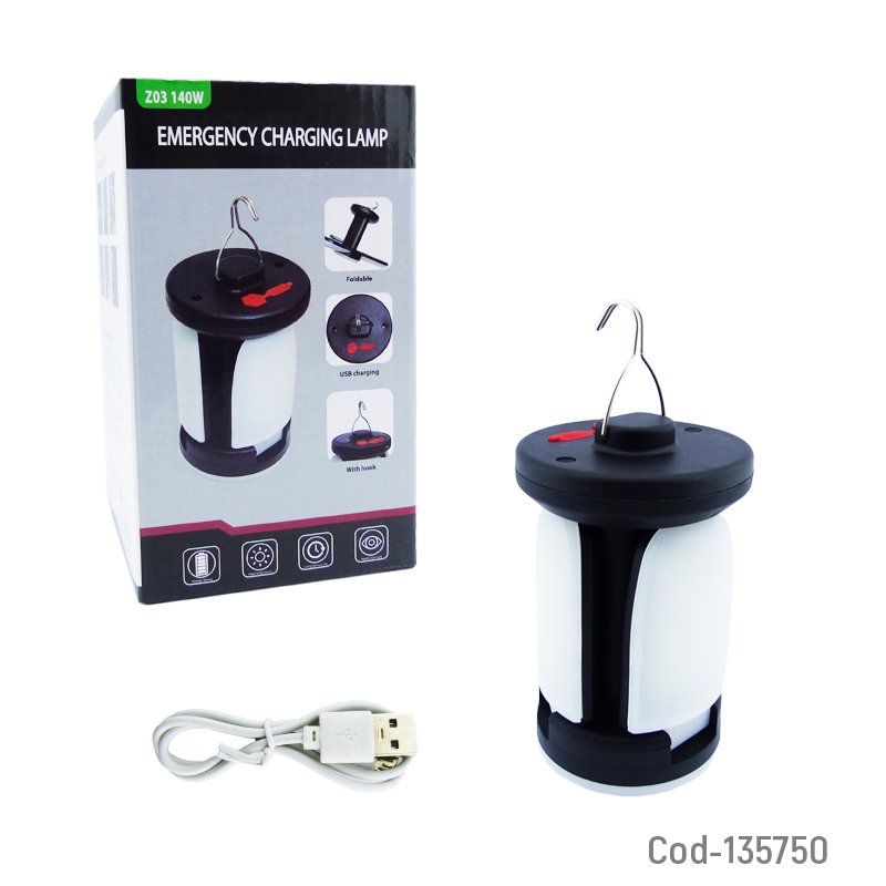Lampara led 3 aspas de 140 watt modelo z03 para colgar y recargable usb. mayorista — imagen 4