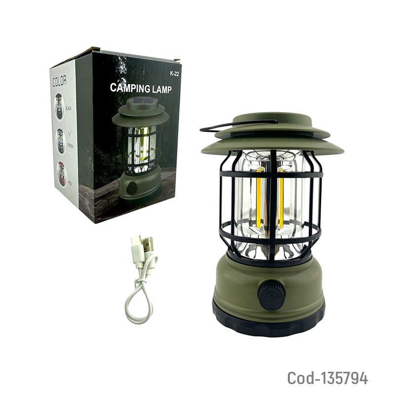 Farol led solar modelo zj-1990t con dimmer, recargable por usb de luz blanca. mayorista — imagen 5