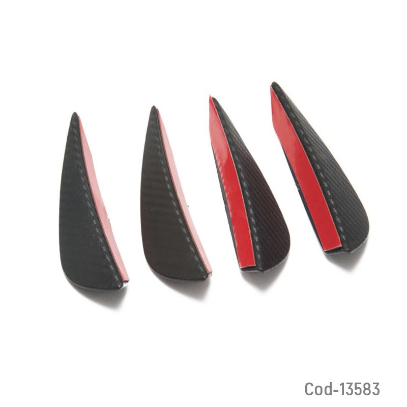Difusor de aire aleta mini carbon, set x 4 piezas jdm para spoiler de auto. - pack de 10 unidades mayorista — imagen 3