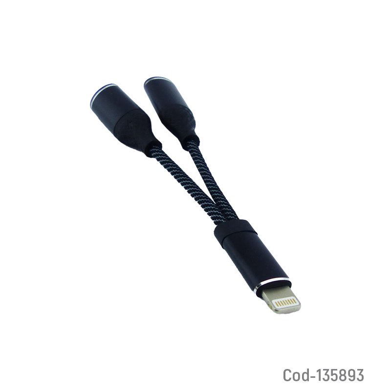 Cable adaptador bluetooth iphone a jack hembra y iphone cargador. - pack de 10 unidades mayorista — imagen 2