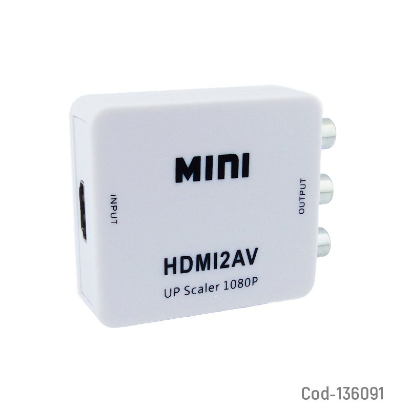 Convertidor De HDMI A RCA Con Video Modelo HDMI2AV. 5.2 cm x 6.2 cm x 2 cm por mayor en Chile